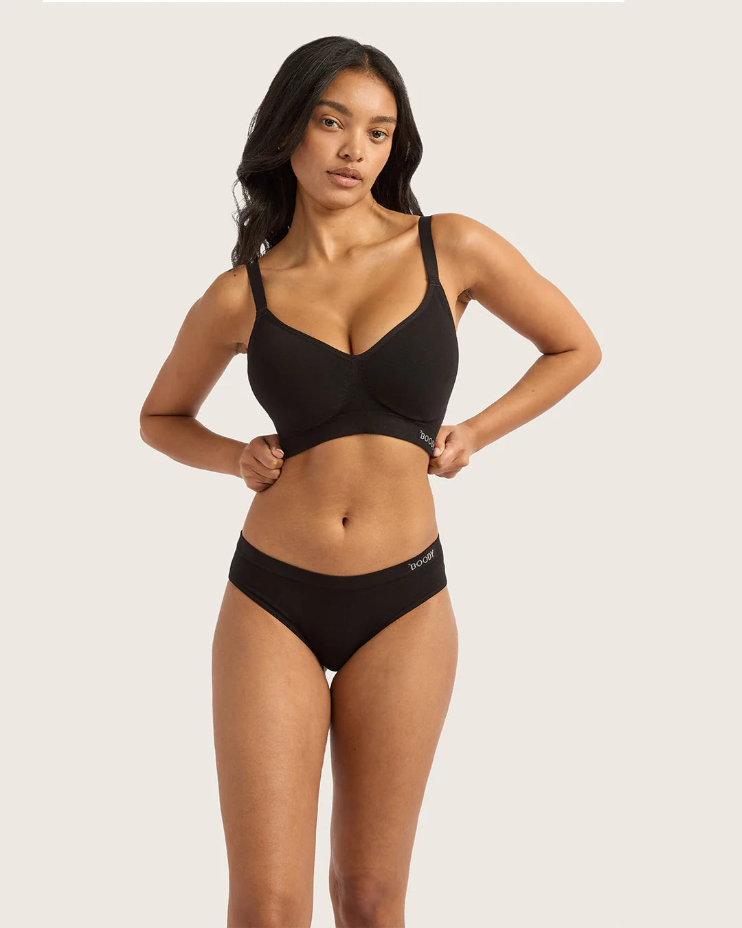Wireless Full Bust T-Shirt Bra in Black