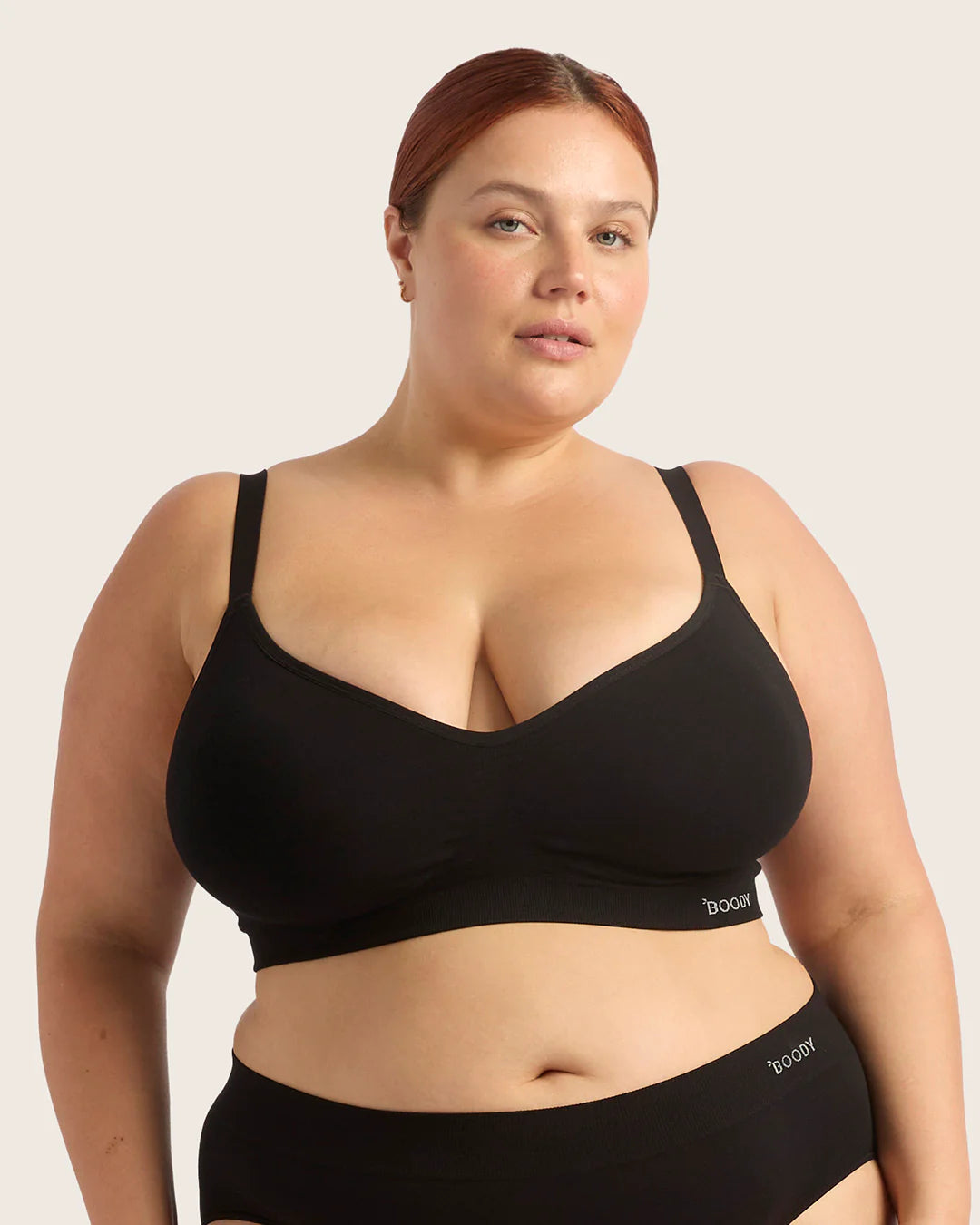 Wireless Full Bust T-Shirt Bra in Black