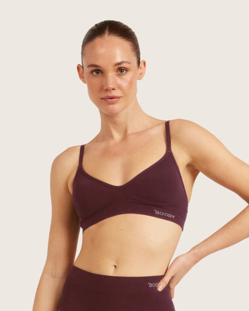 Wireless T-Shirt Bra in Mulberry