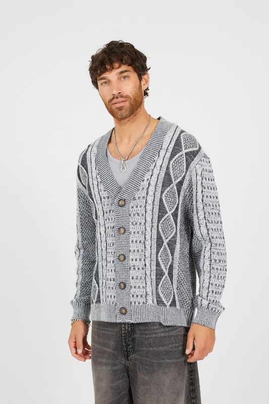 Ashbery Oversized Cardigan in Charcoal