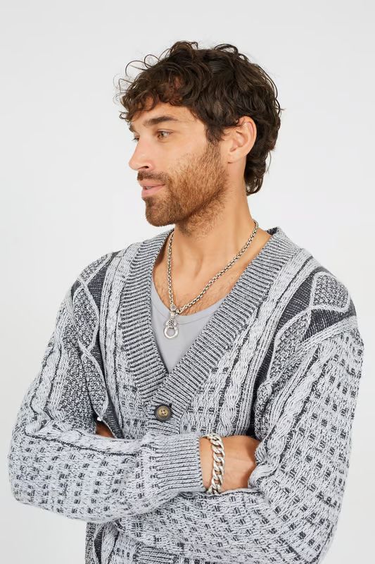 Ashbery Oversized Cardigan in Charcoal