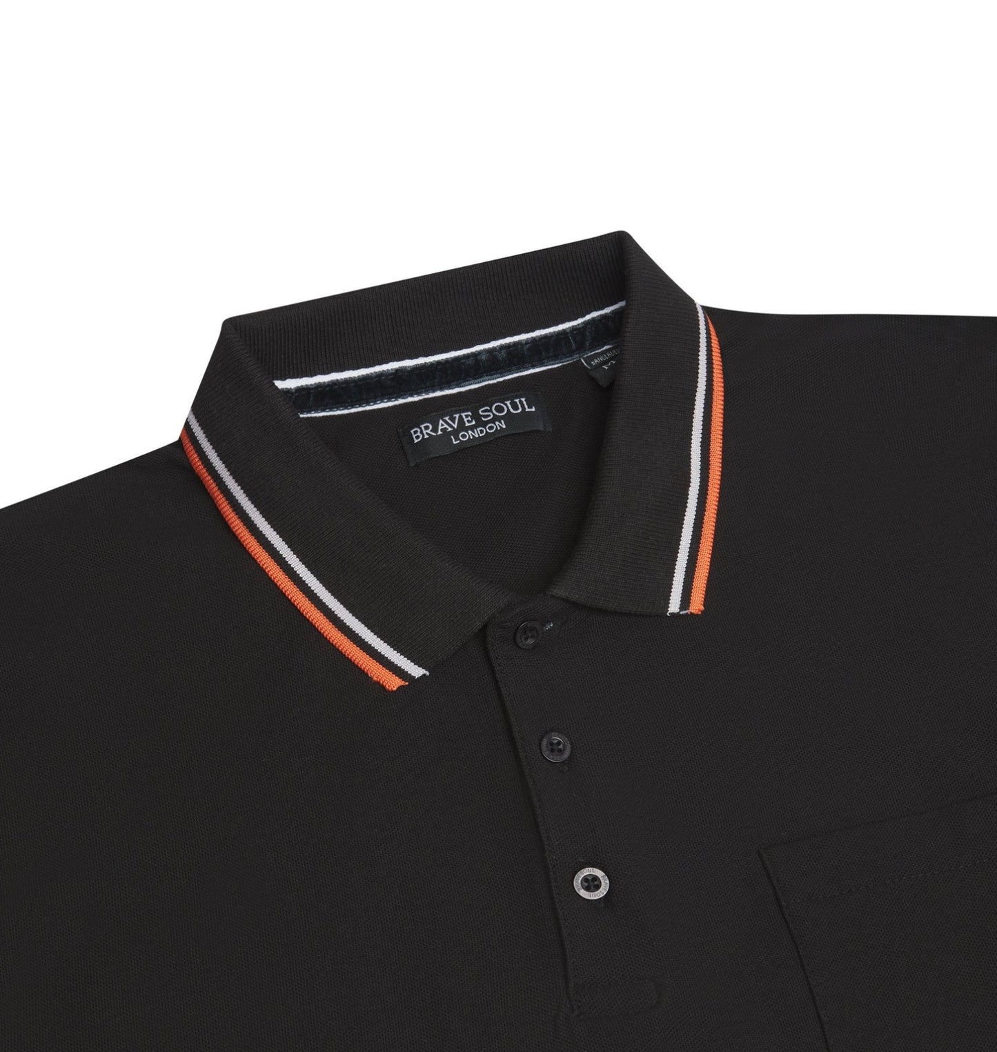 Cosmo Pique Polo T-Shirt in Black