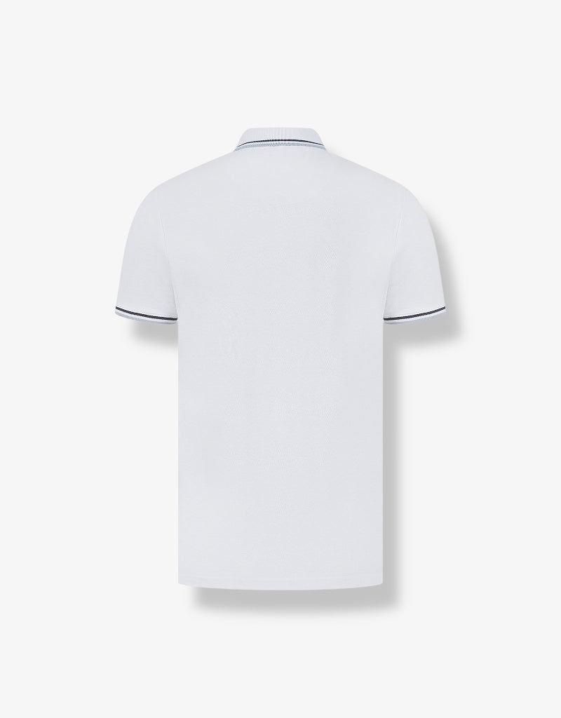 Cosmo Pique Polo T-Shirt in White