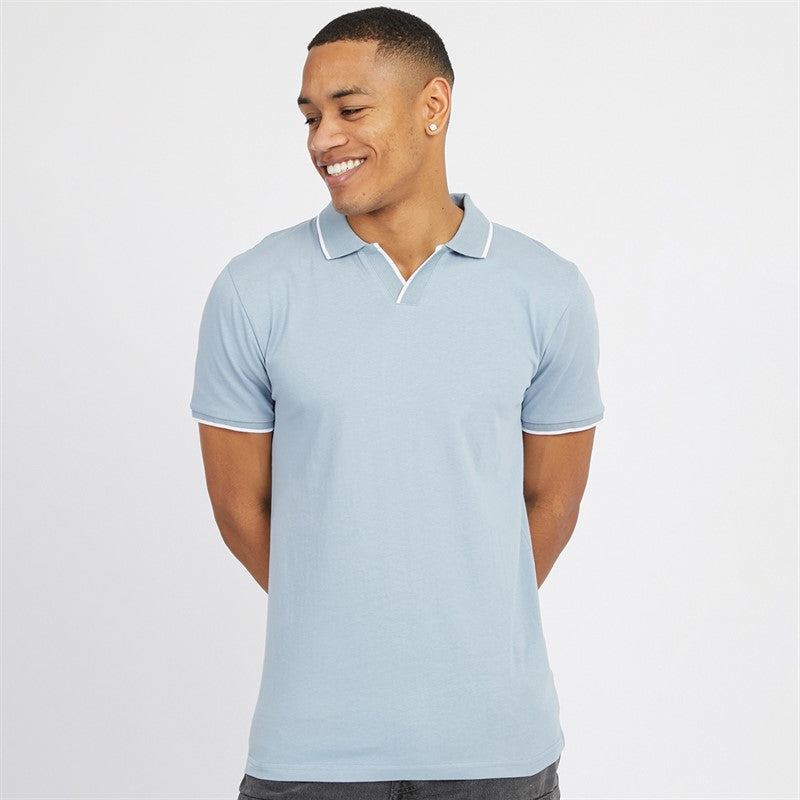 Ferrat Polo T-Shirt in Steel Blue