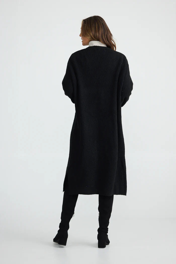 Bentley Long Cardigan in Black