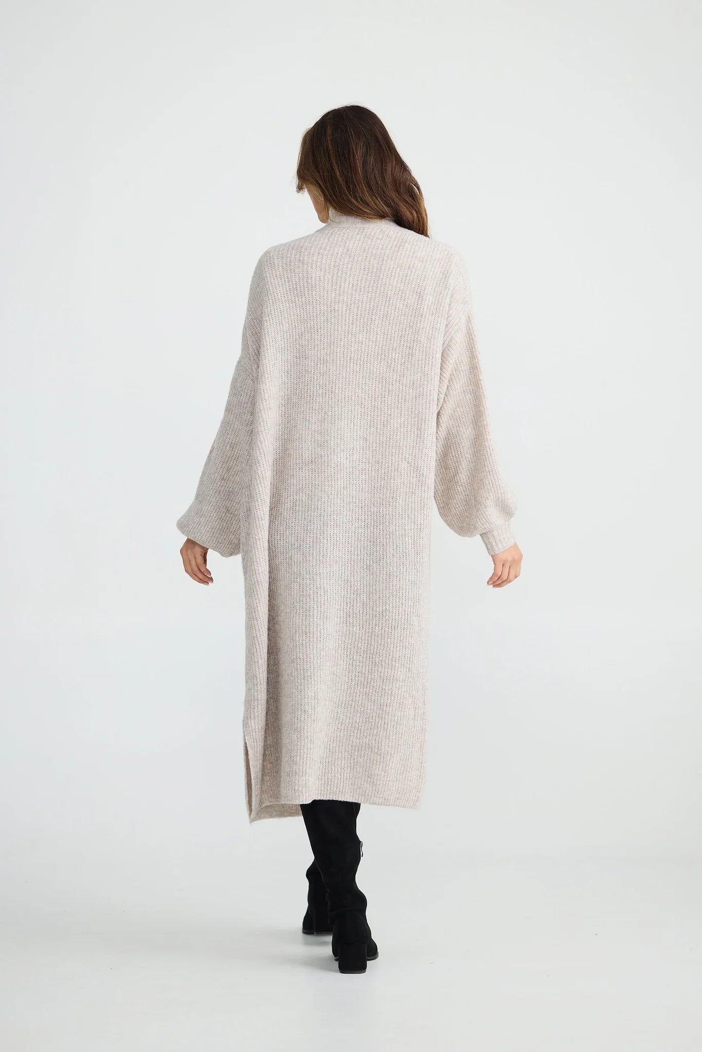Bentley Long Cardigan in Grey