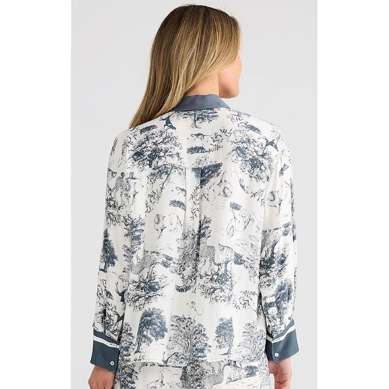 Glenda Shirt in Slate Toile