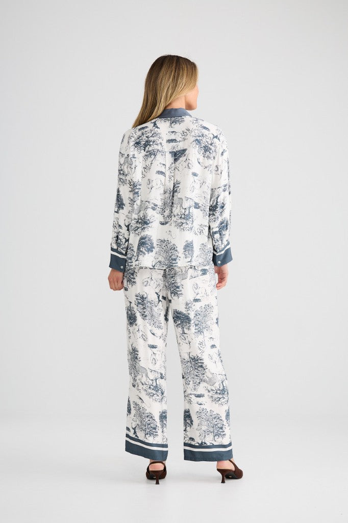 Glenda Shirt in Slate Toile