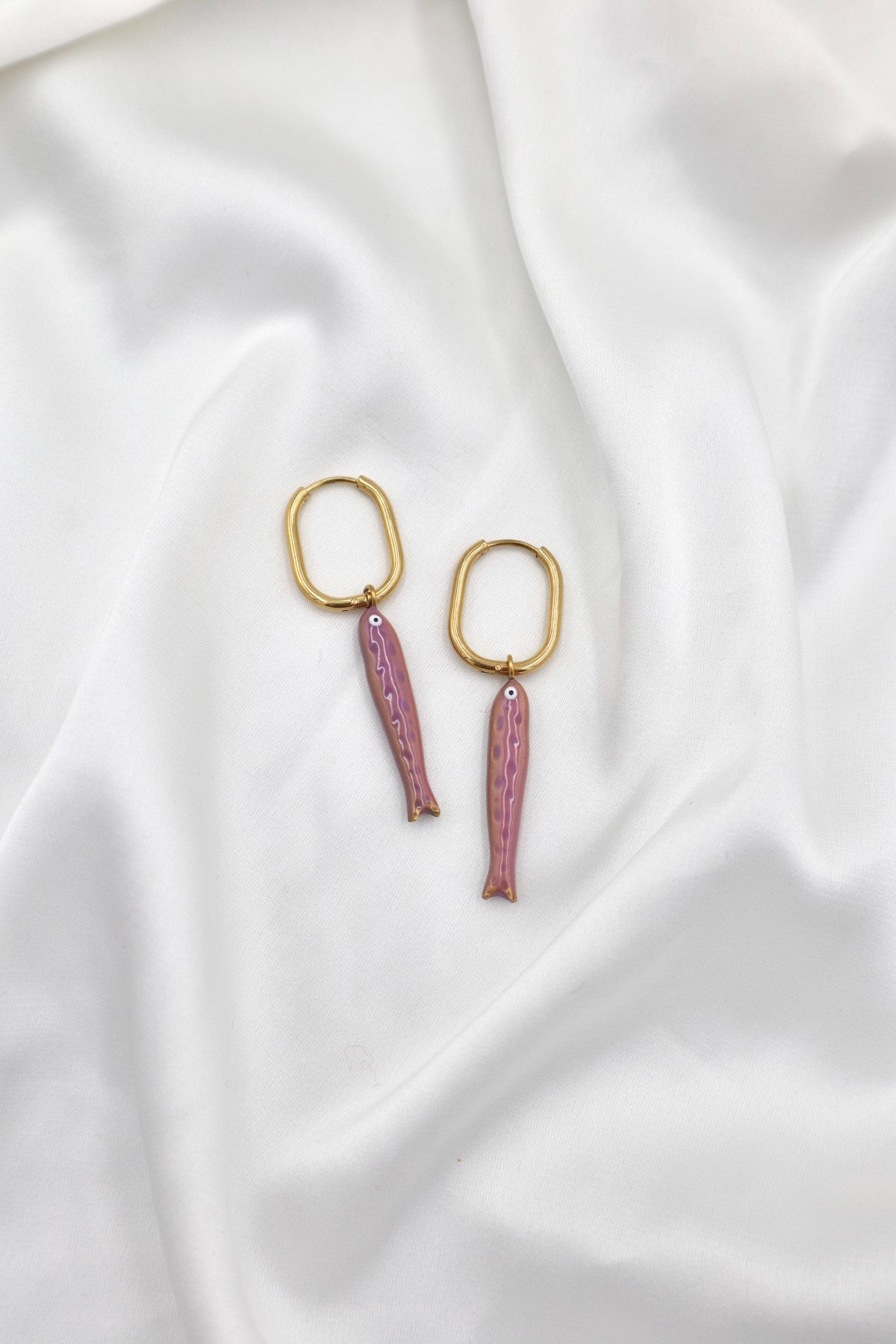 Chiada Charm Hoops in Purple Sardine