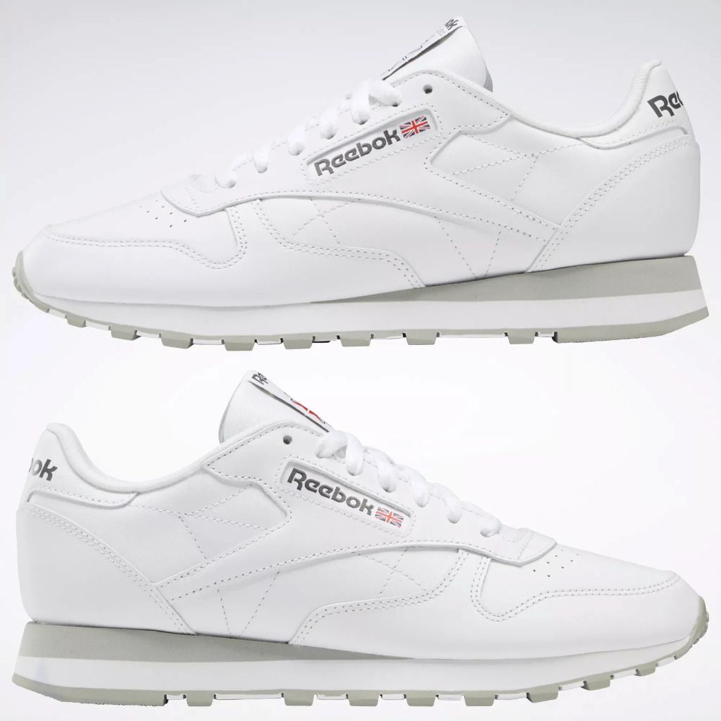Classic Leather Unisex Sneaker in White / Pure Grey