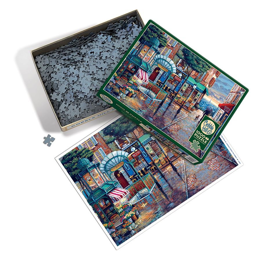 1000 Piece Puzzle in Rainy Day Stroll