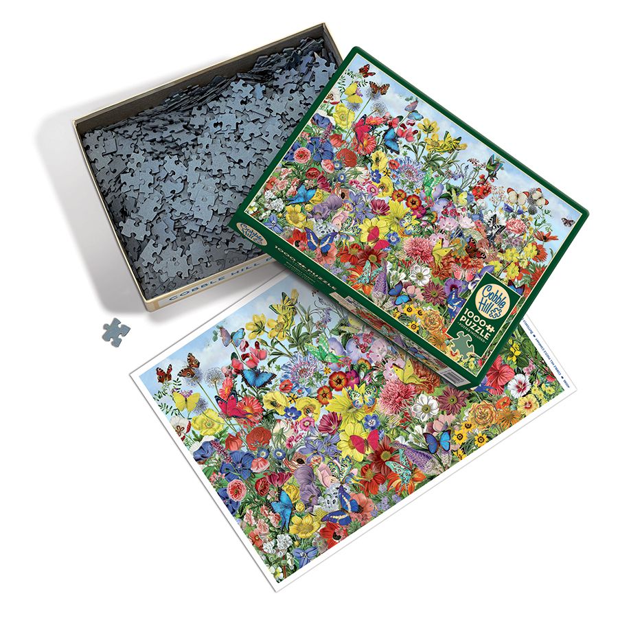1000 Piece Puzzle in Butterfly Garden