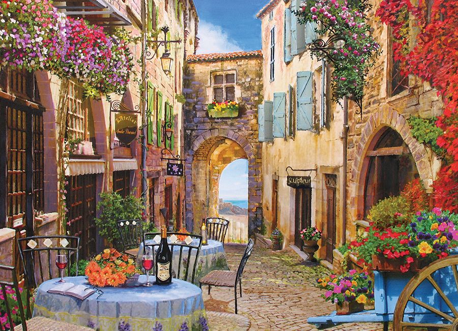 1000 Piece Puzzle in French Village