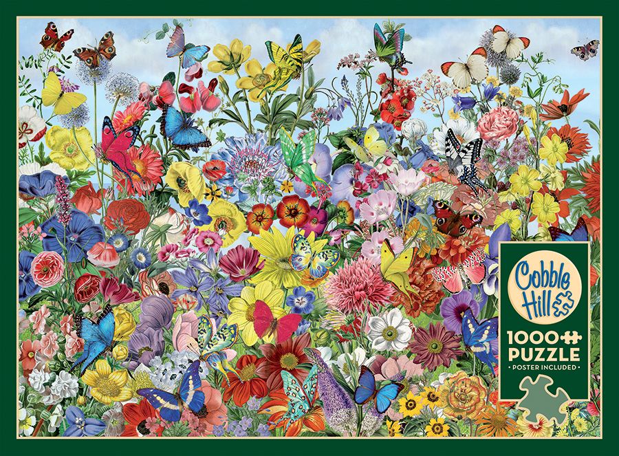 1000 Piece Puzzle in Butterfly Garden