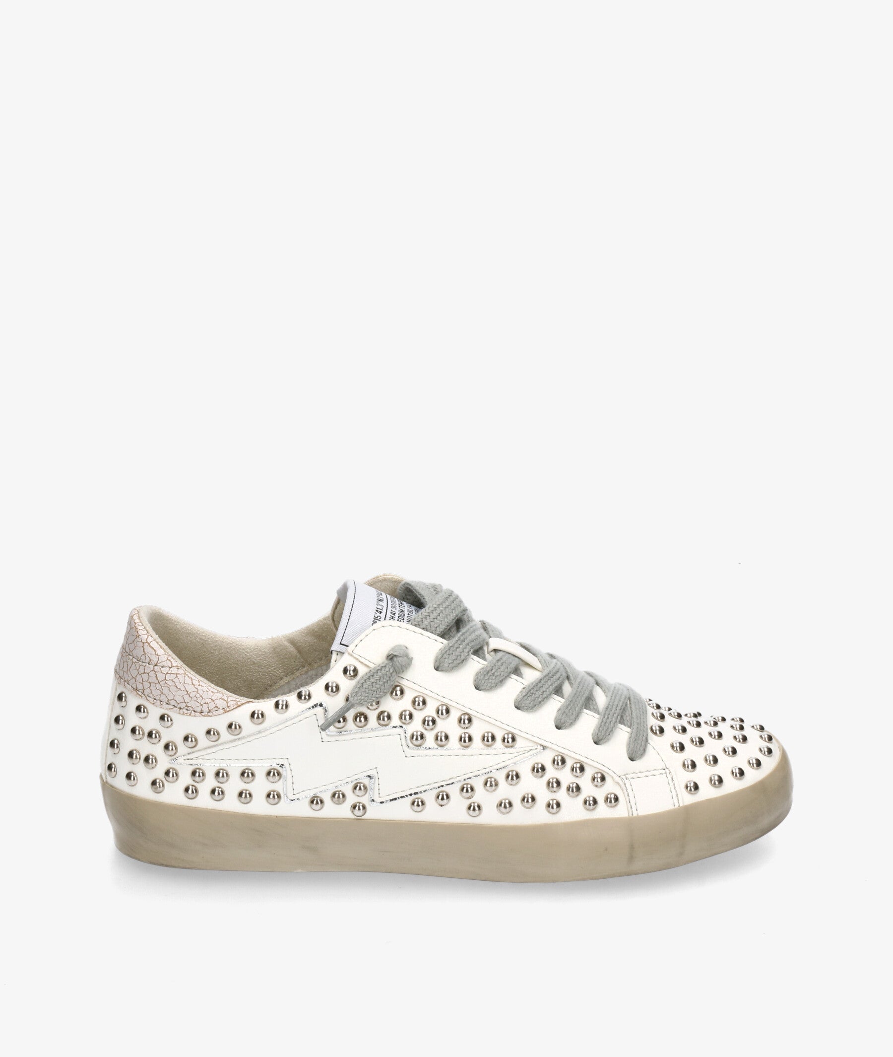 Studded Sneaker in Ivory