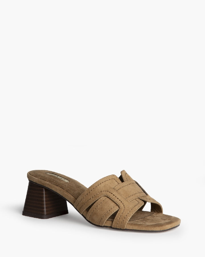 Sienna Block Heel Sandals in Camel
