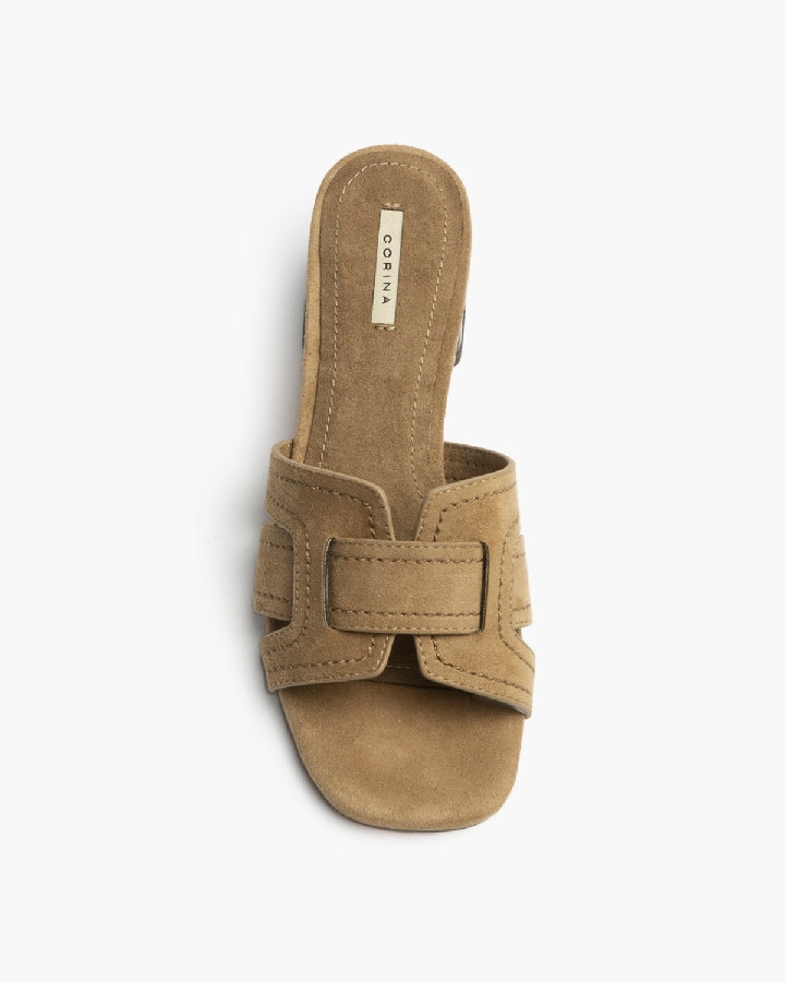 Sienna Block Heel Sandals in Camel
