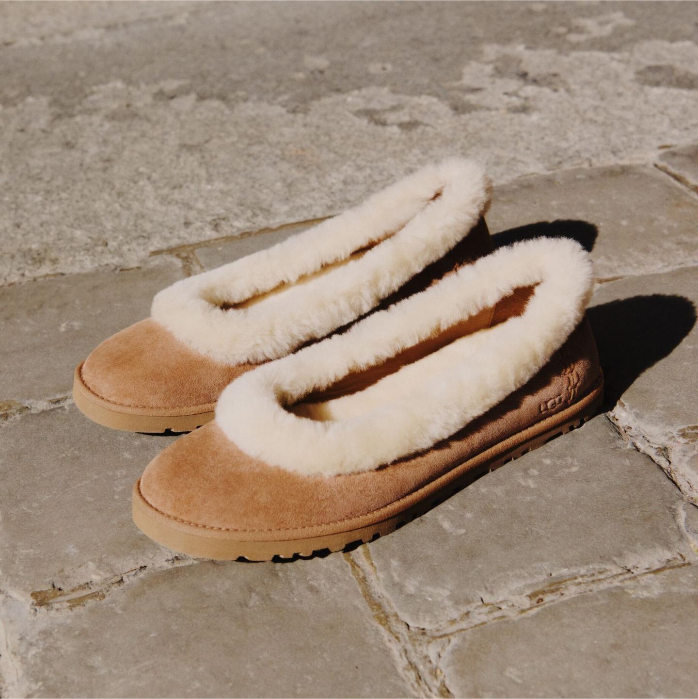 UGG Zora Ballet Flat in Chestnut | Shop AP Jones Online Now