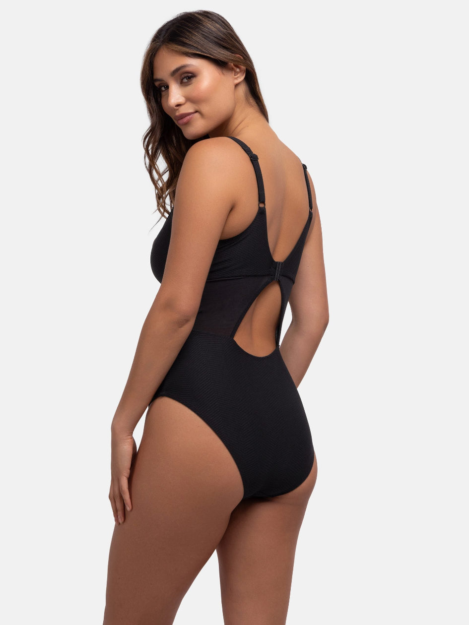 Saint Tropez Shaping One Piece Swimsuit in Black