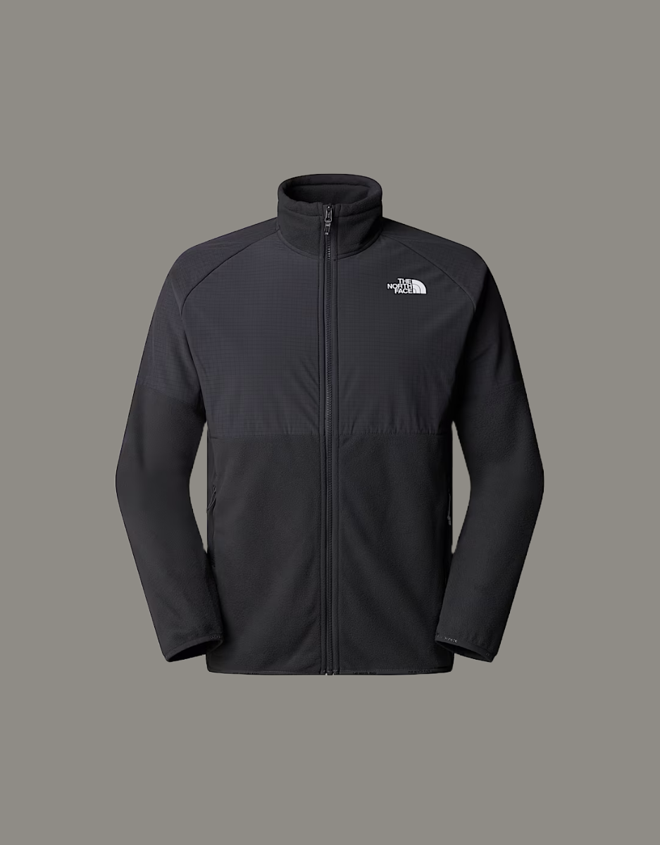 Glacier Heavyweight Full Zip Jacket in Asphalt Grey / TNF Black