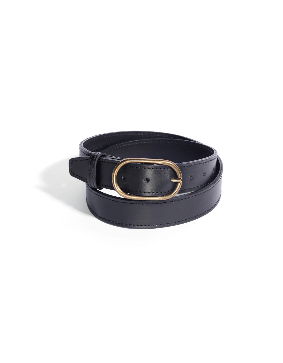 Oval Big Sis Leather Minimalist Belt