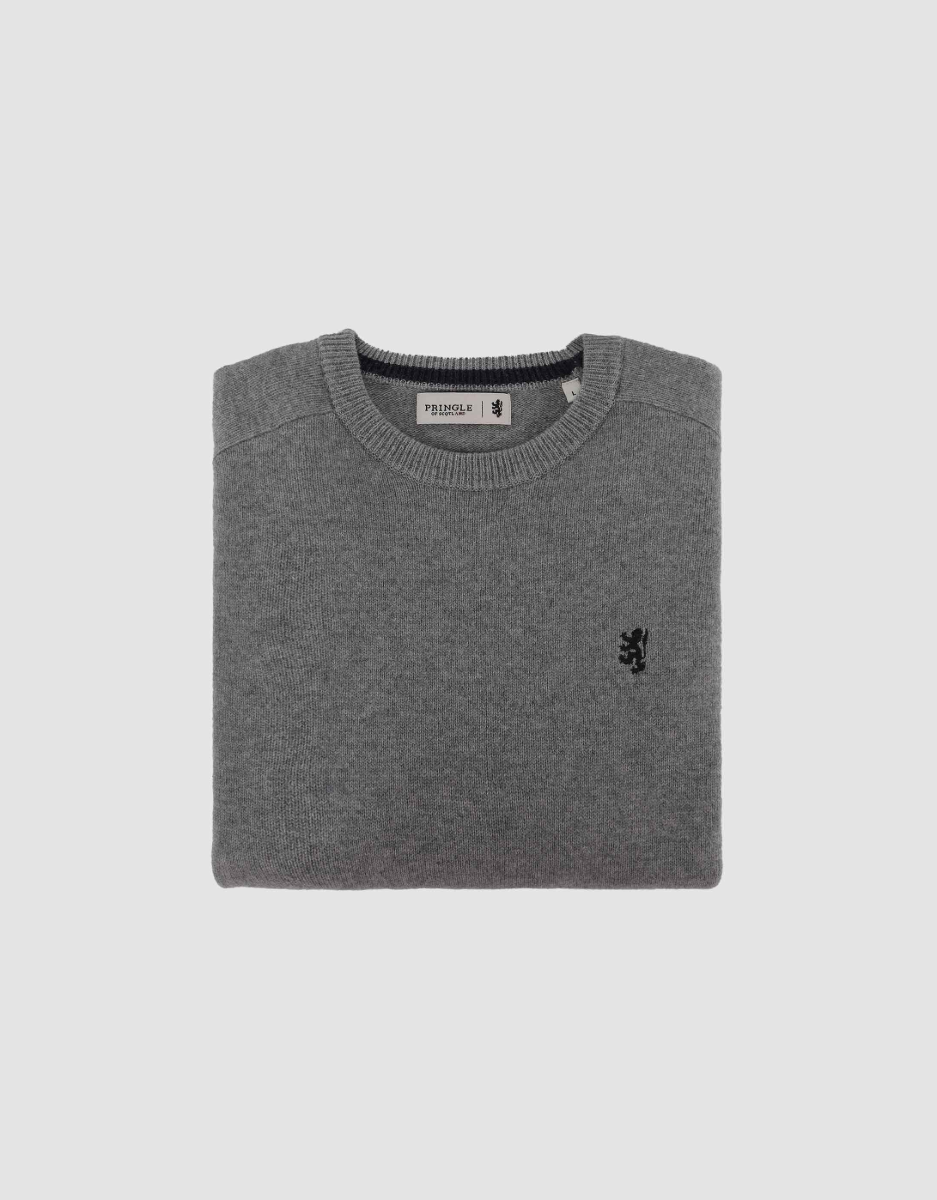Johnson Lambswool Crewneck in Grey