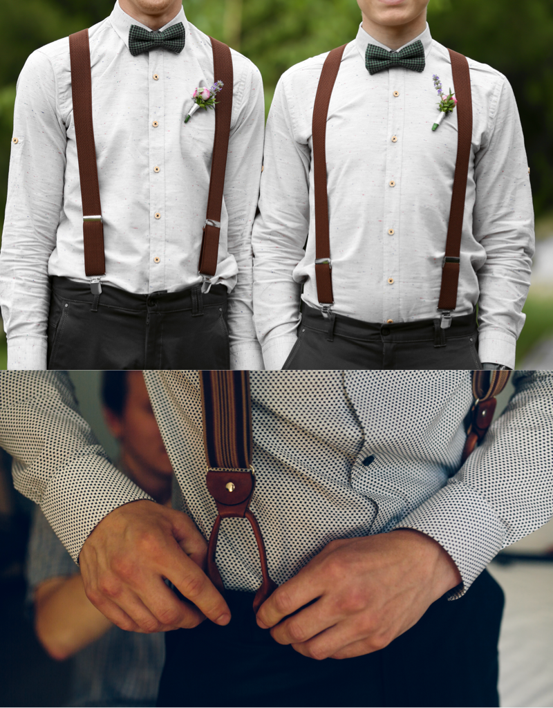 35mm 4 Clip Braces / Suspenders in Red