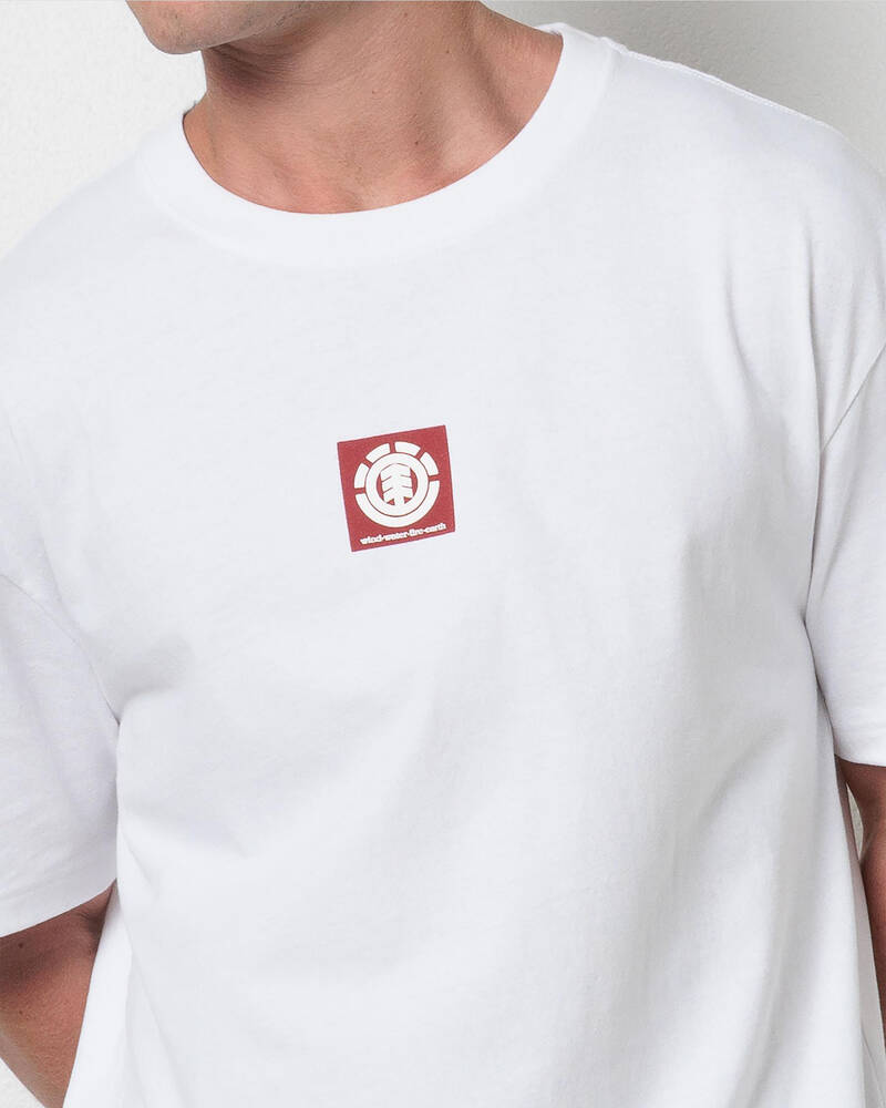 Square Logo SS Tee in Optic White