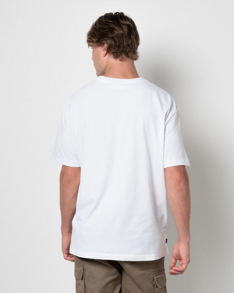 Square Logo SS Tee in Optic White