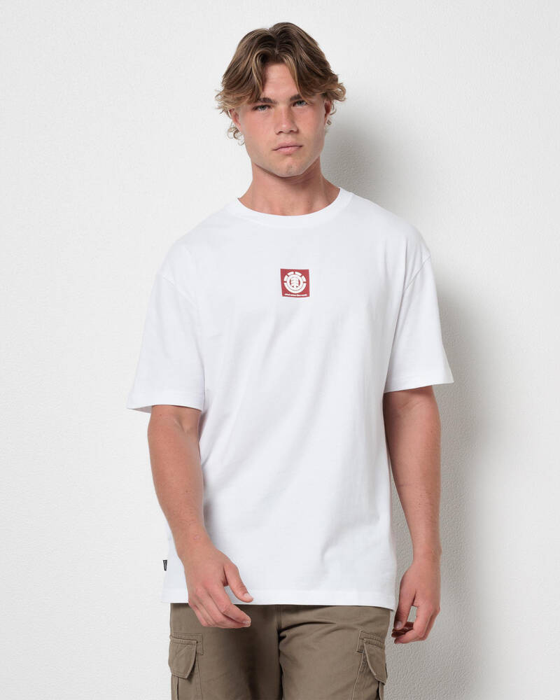 Square Logo SS Tee in Optic White
