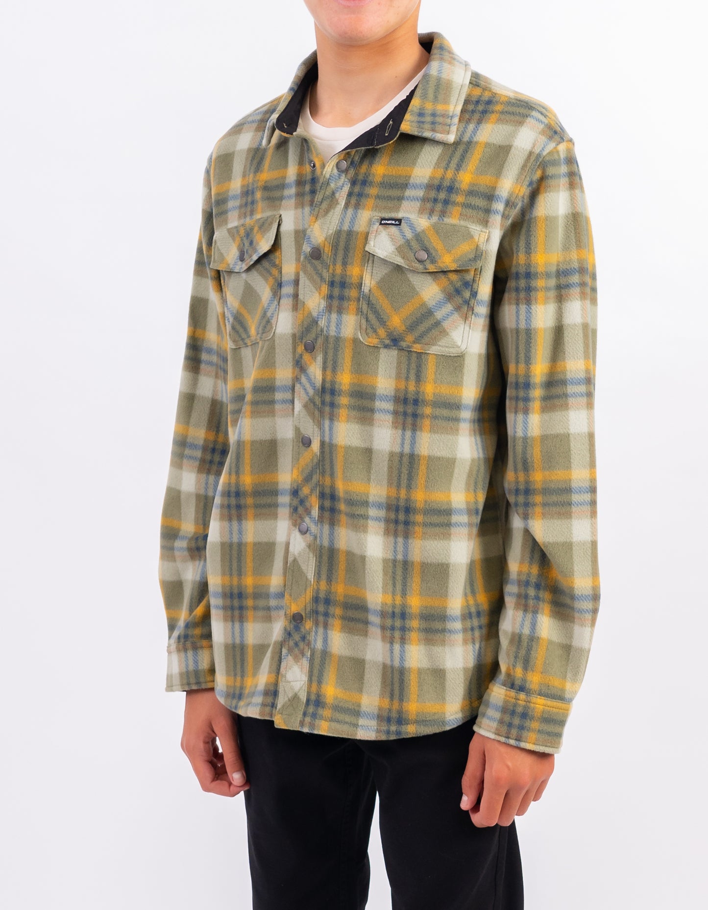 Glacier Plaid Superfleece Jacket in Deep Lichen Green