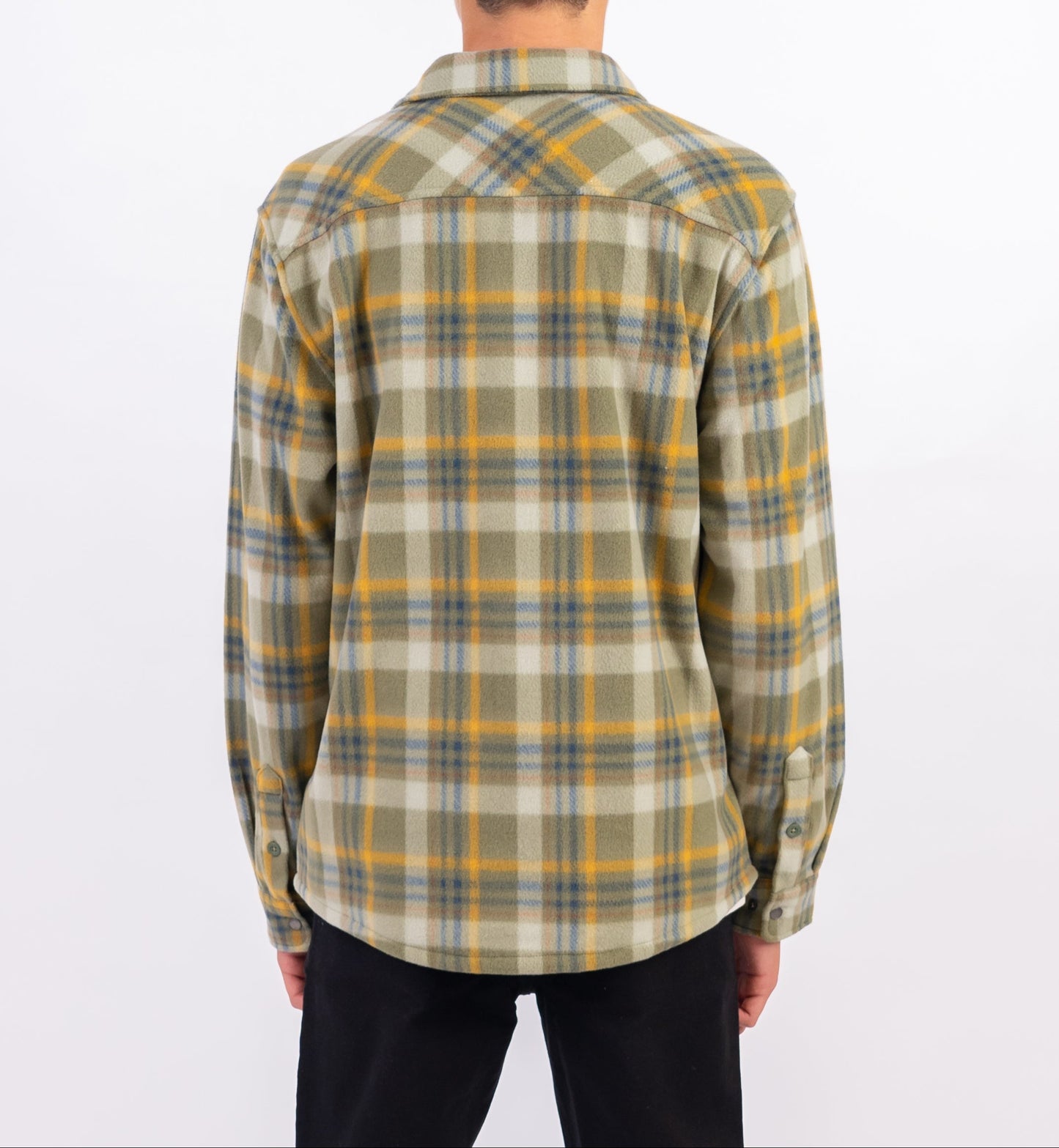 Glacier Plaid Superfleece Jacket in Deep Lichen Green
