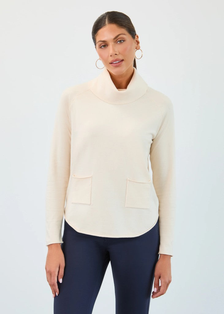 Cowl Neck Sweater in Creme