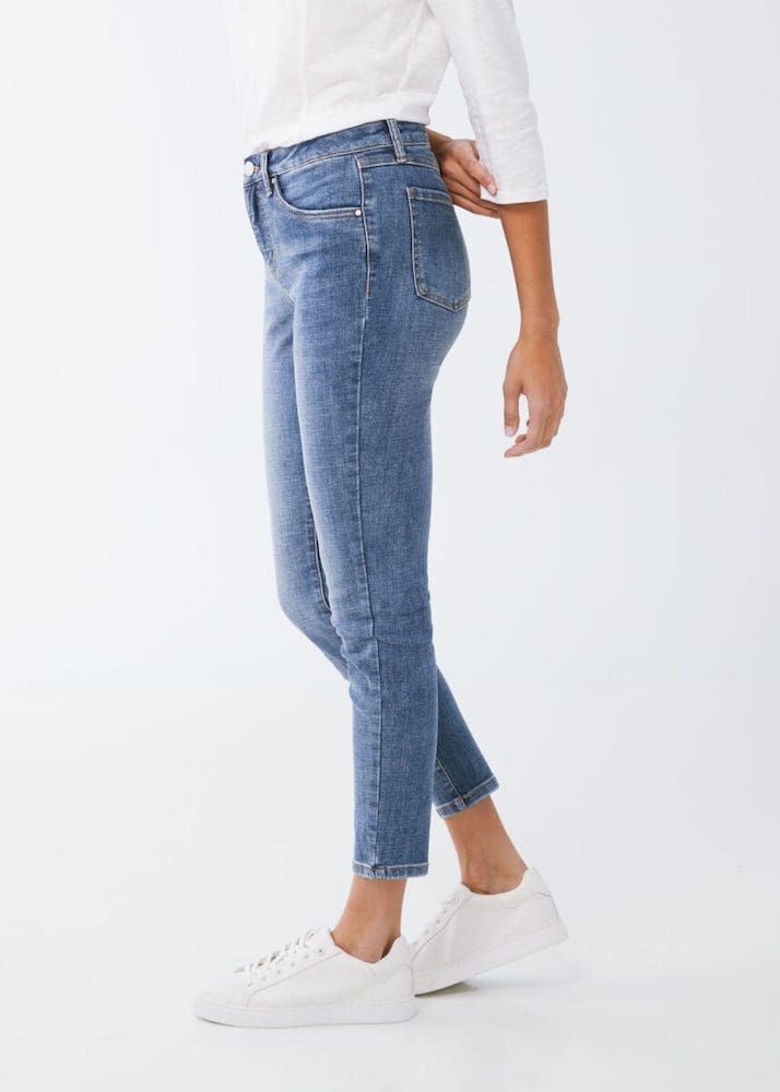 Olivia Medium Wash Eco Crosshatch Slim Ankle