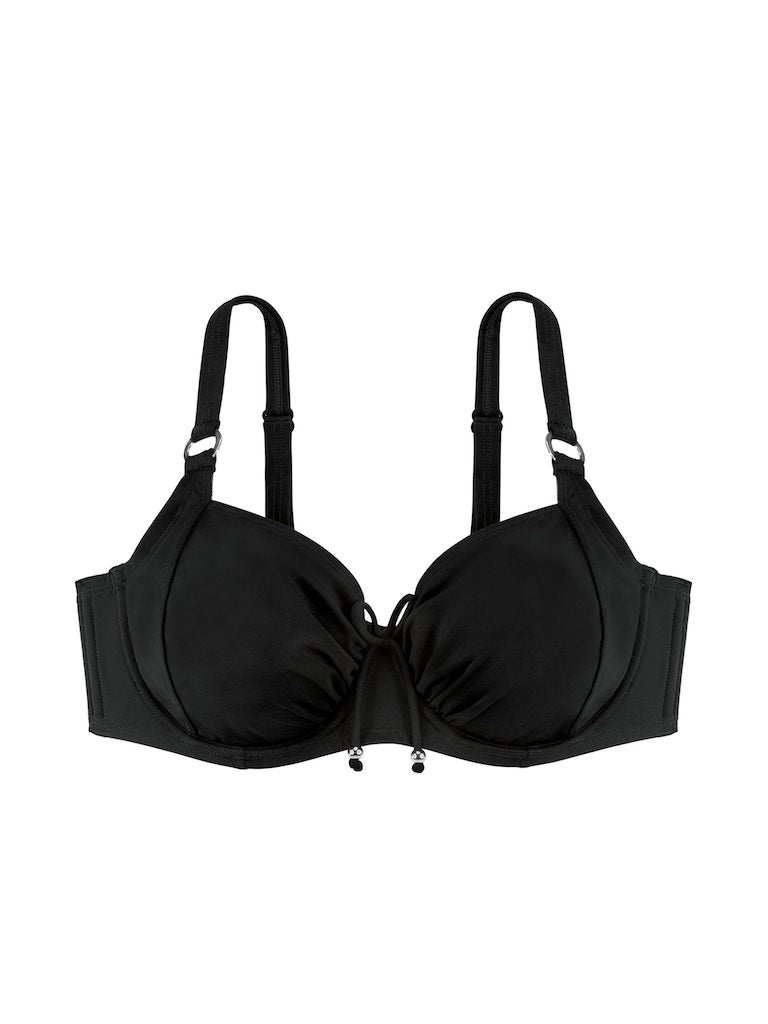 Fiji Underwire D/DD Bikini Top in Black