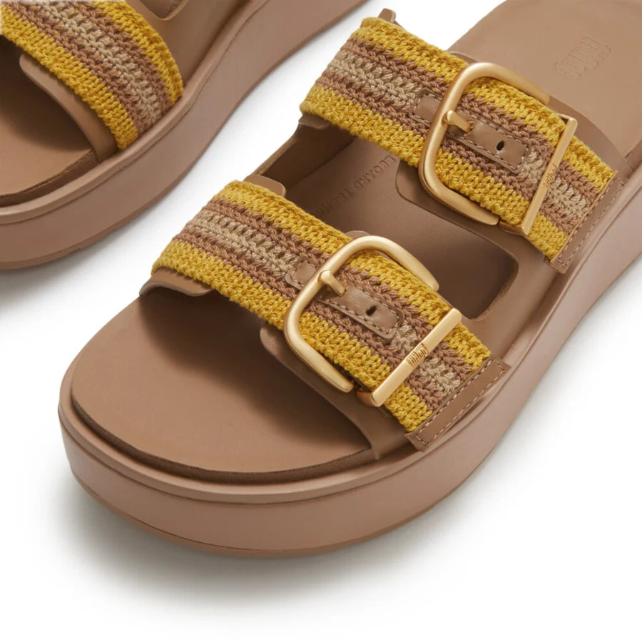 Gen-FF Max Buckle Two Bar Slides in Tumeric / Tan