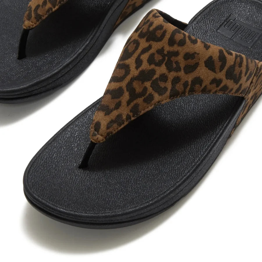 Lulu Leopard Printed Suede in Tan / Black Mix