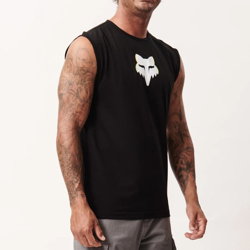 Fox Image Head Vest in Black