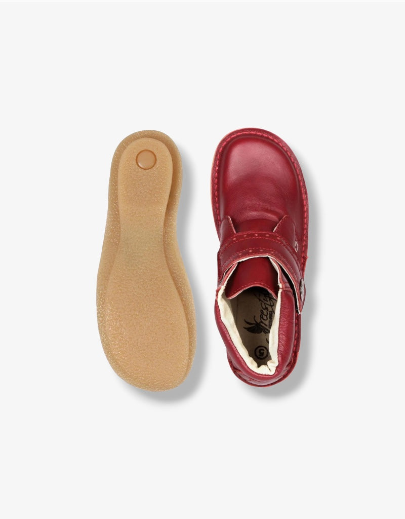 Morag Soft Premium Leather Boot in Aniline Red