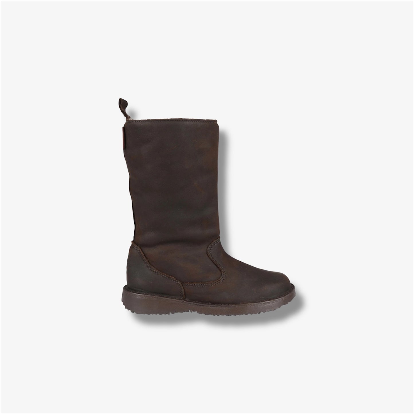 Sutherland Wool-Lined Premium Leather Boot in Milled Waxy Brown