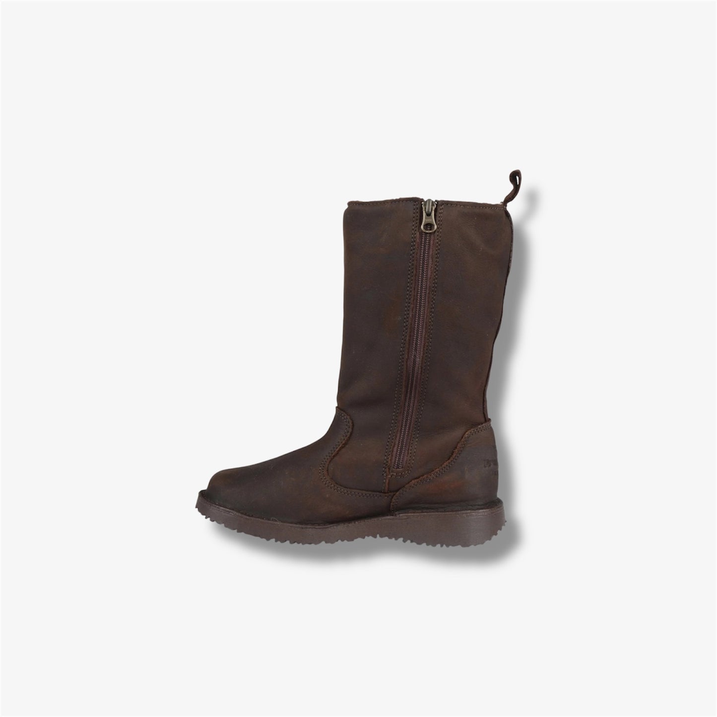 Sutherland Wool-Lined Premium Leather Boot in Milled Waxy Brown