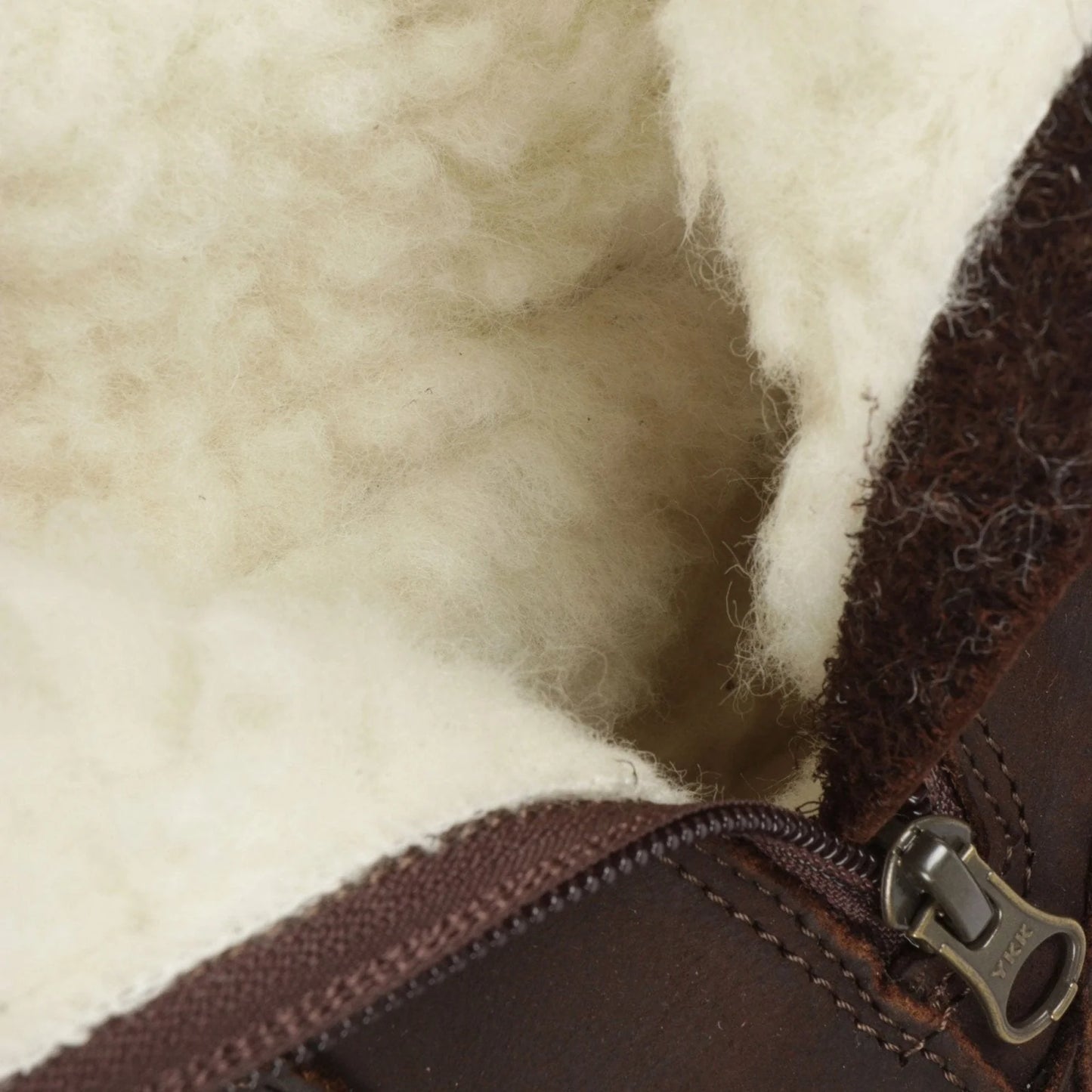 Sutherland Wool-Lined Premium Leather Boot in Milled Waxy Brown