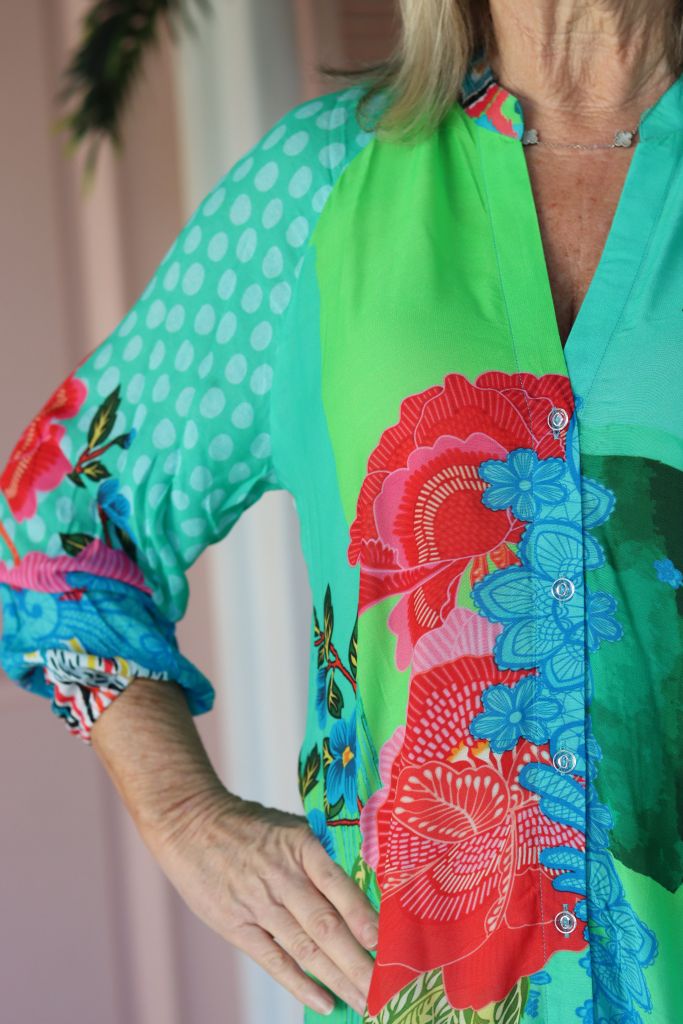 Arlene Raglan Dress in Lime