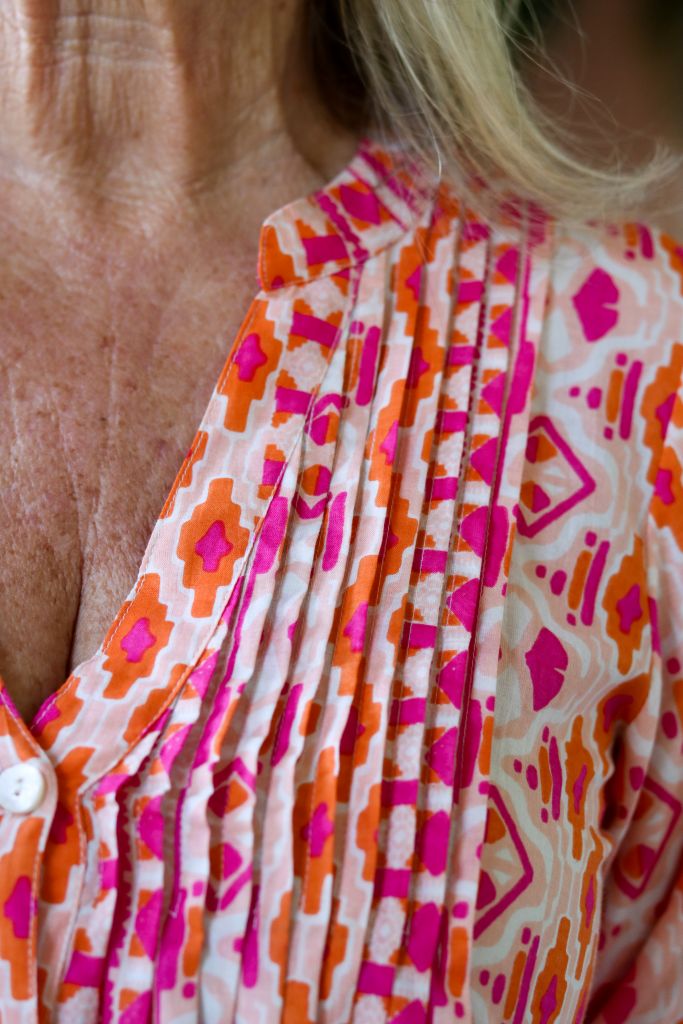 Athens Boho Dress in Pink & Orange