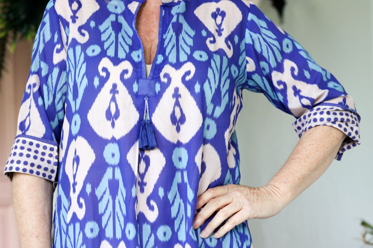 Jaipur Tassel Tunic in Royal Blue