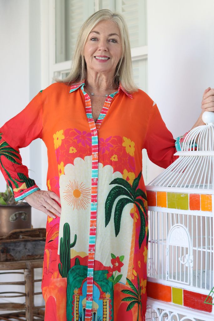 Maddison Short Dress in Tangerine