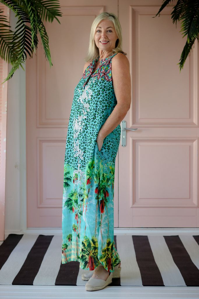 Racerback Dress in Turquoise