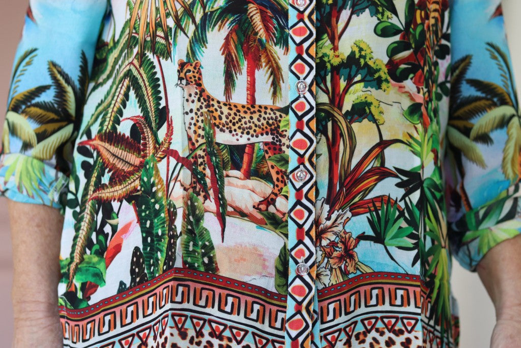 Roxy Shirt in Jungle Blue