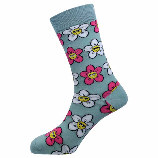Cotton Grumpy Daisies Socks