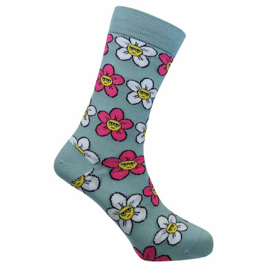 Cotton Grumpy Daisies Socks